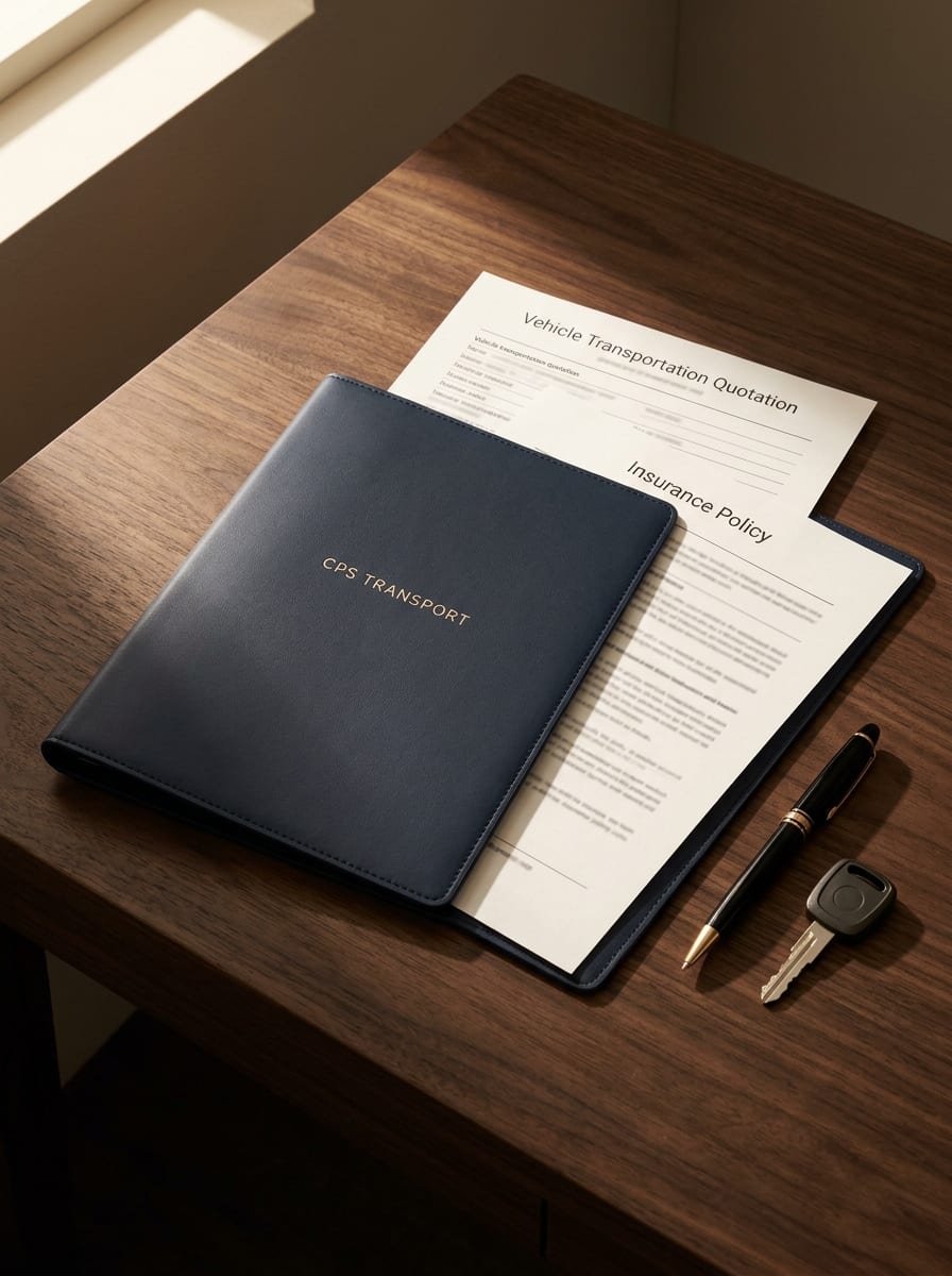 Insurance documentation supplied with every CPS Transport enclosed car transport quotation